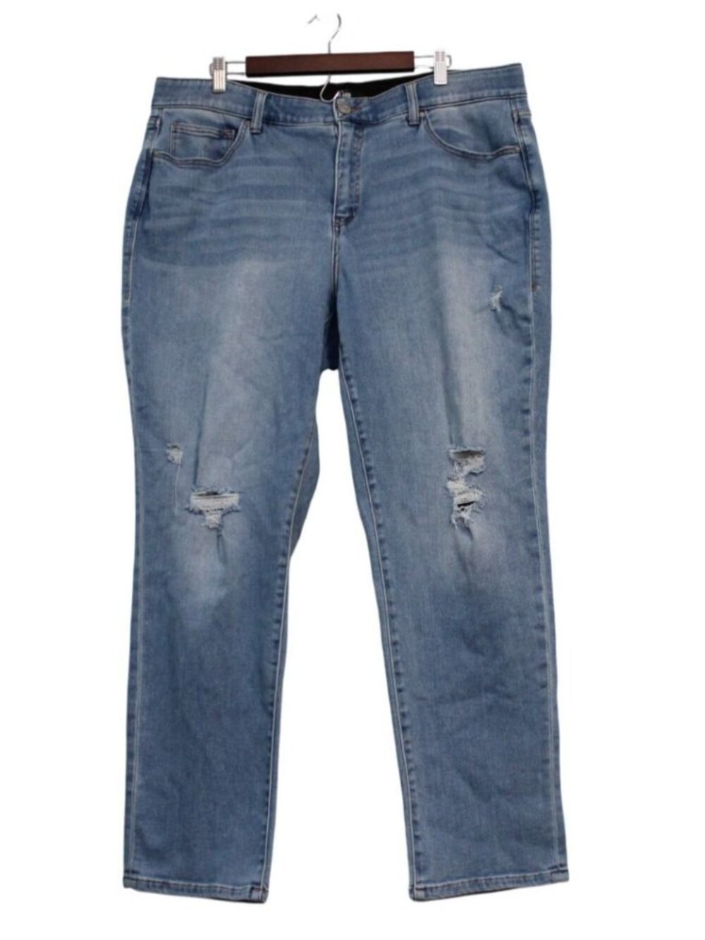 Lularoe Jeans Size 38 Ankle Skinny Distressed Denim Stretch Slimming Comfort